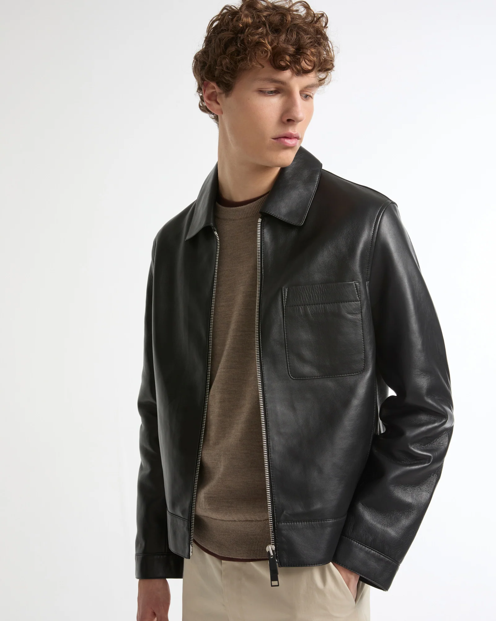 Veste en cuir d'agneau finition nappa - Image 4