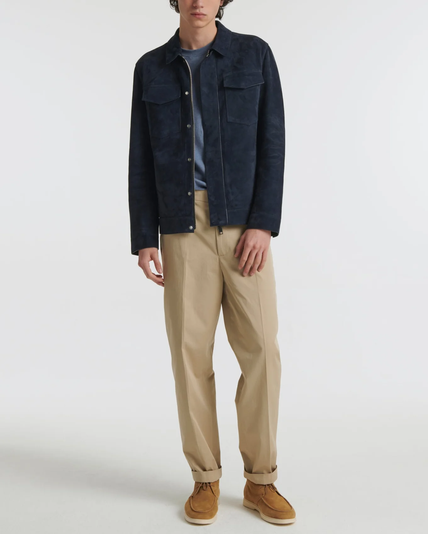 Veste en cuir velours double face envers nappa - Image 3
