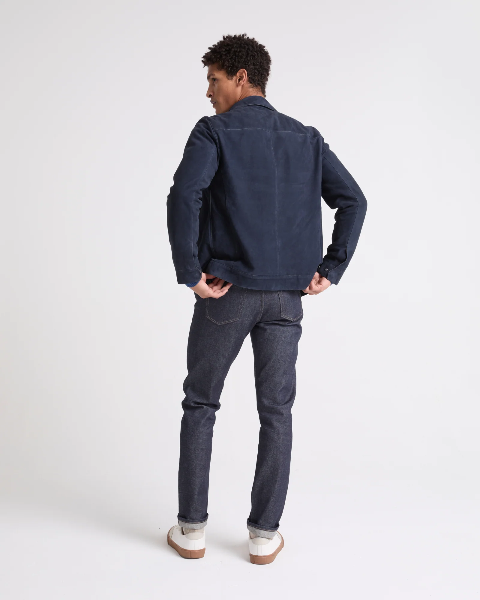 Veste en cuir velours double face envers nappa - Image 4