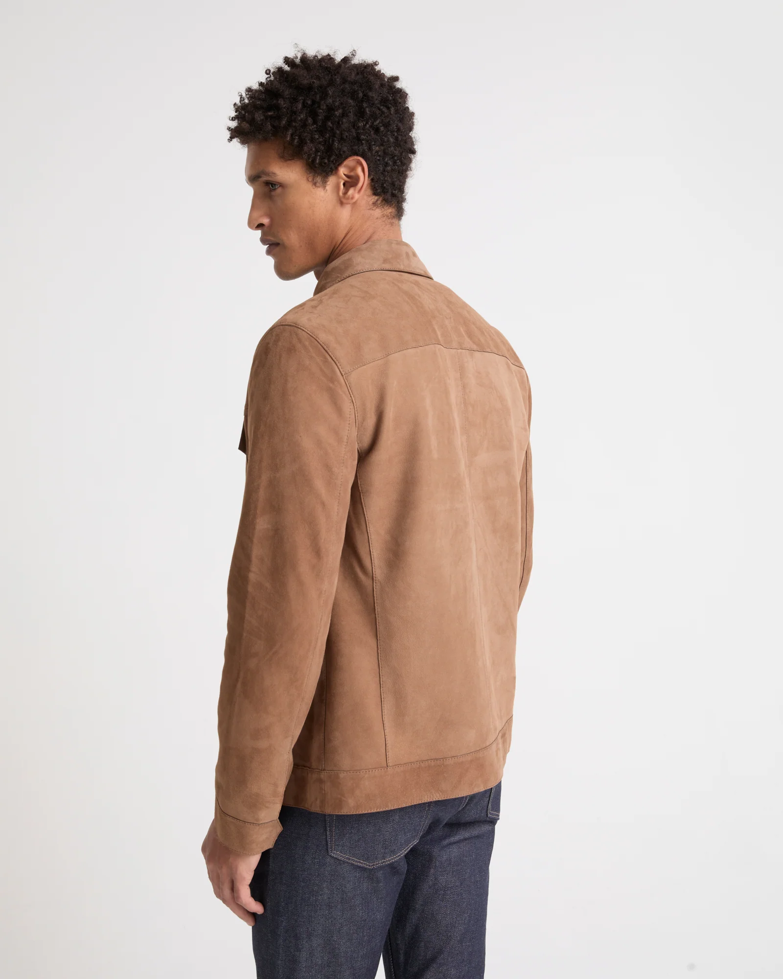 Veste en cuir velours double face envers nappa - Image 4