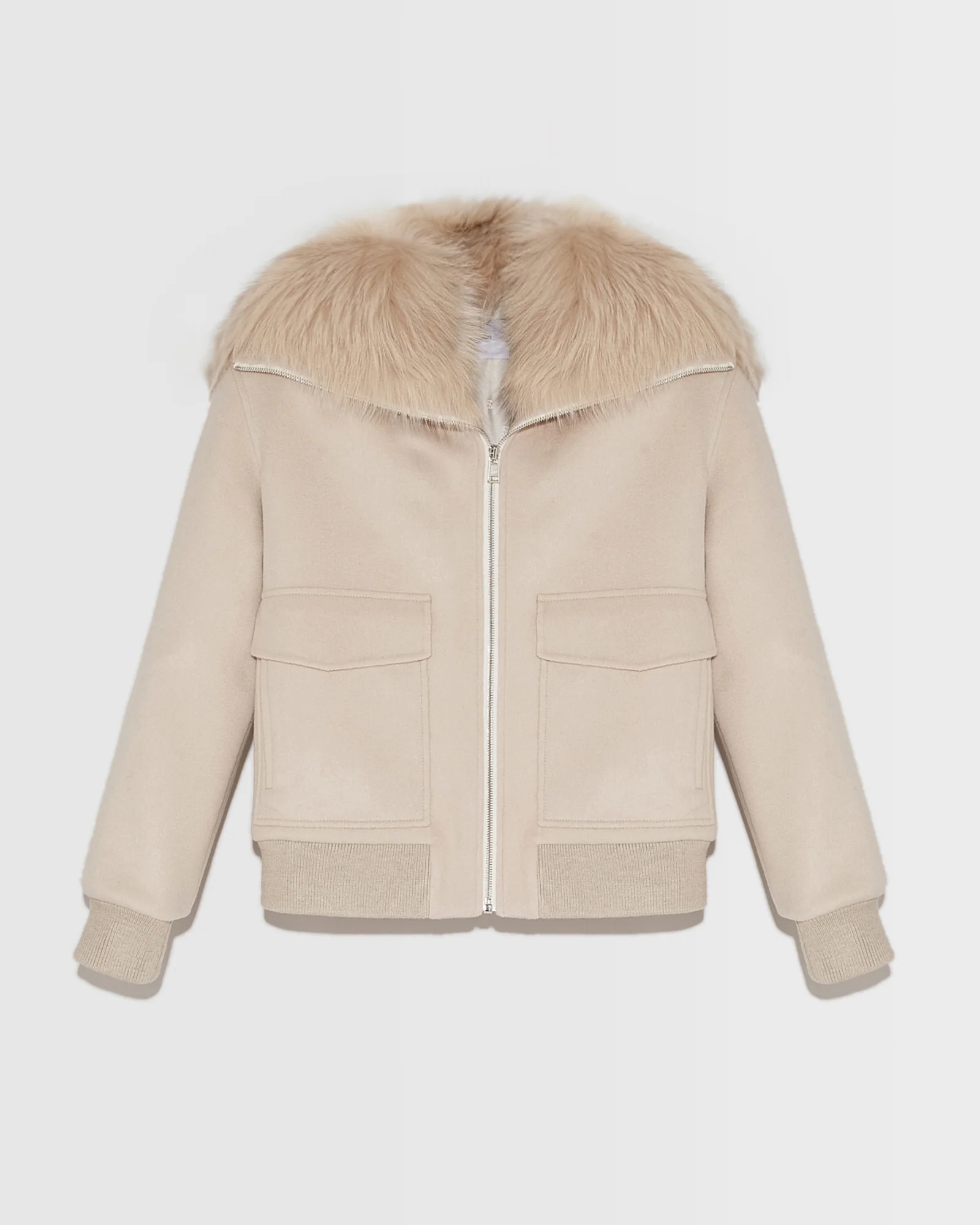 Veste en lainage cachemire et col en fourrure de renard - Image 6