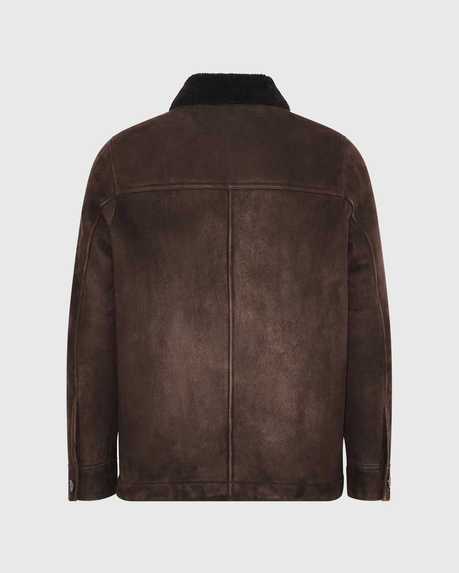Veste en peau lainée d'agneau suède laine bouclée - Image 7