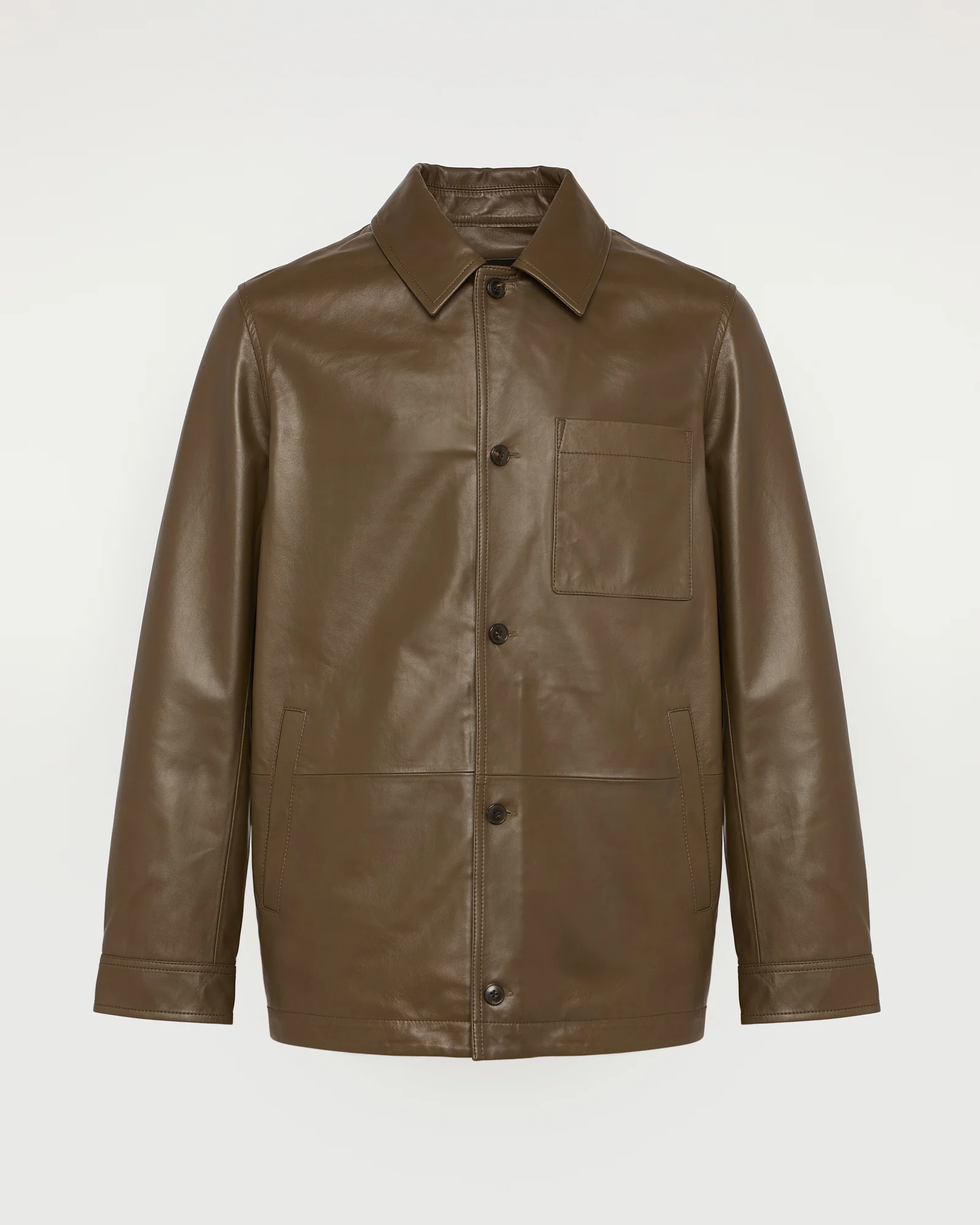 Veste surchemise en cuir d'agneau - Image 5