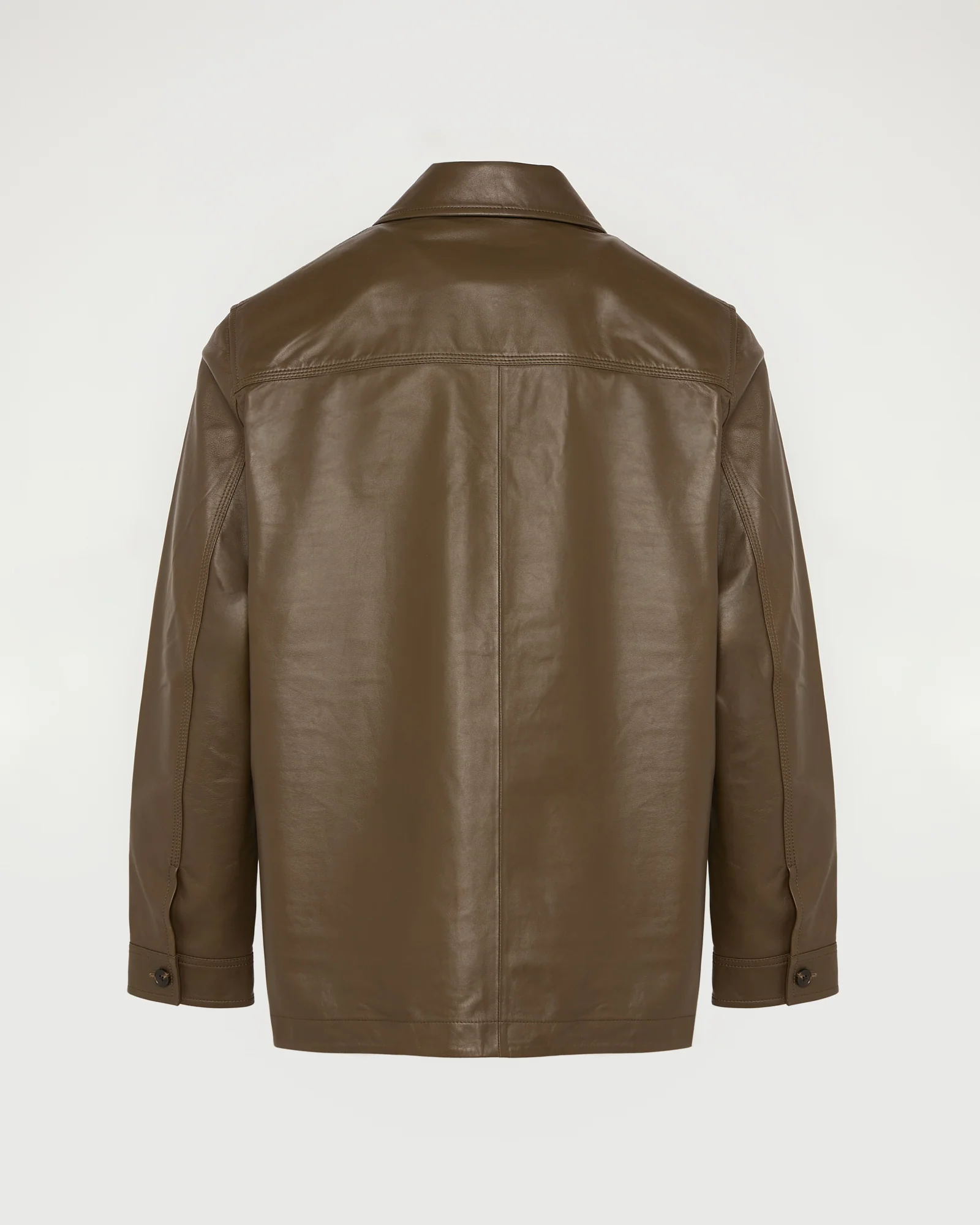 Veste surchemise en cuir d'agneau - Image 6