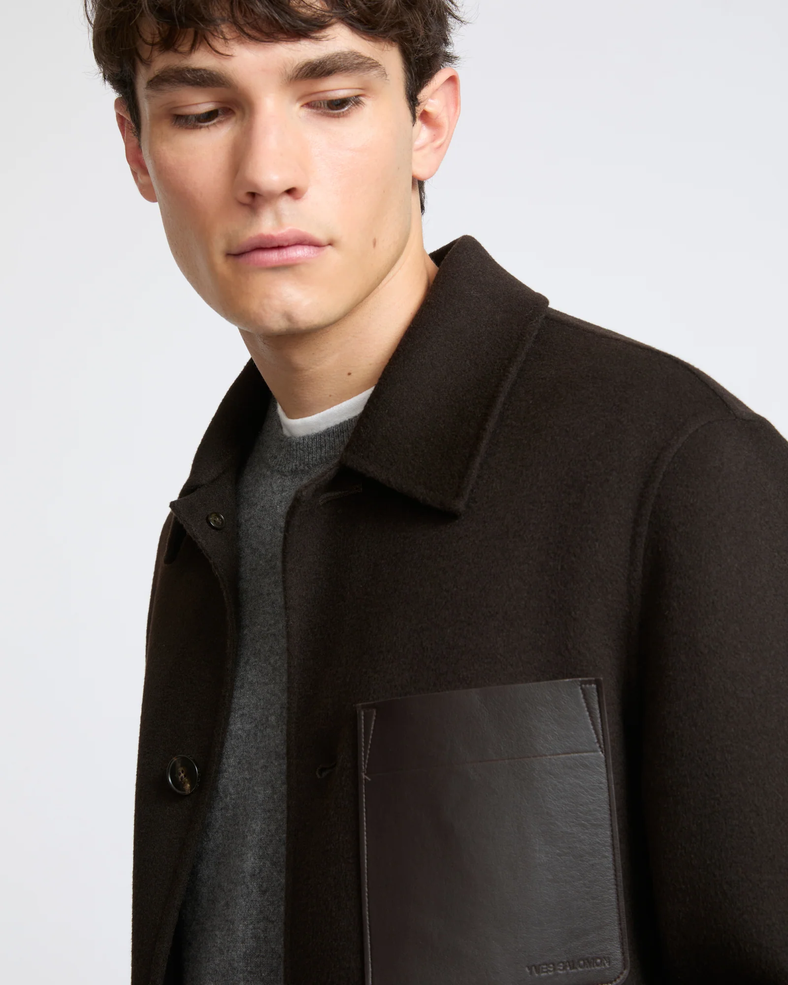 Veste workwear en tissu double-face laine-cachemire - Image 3