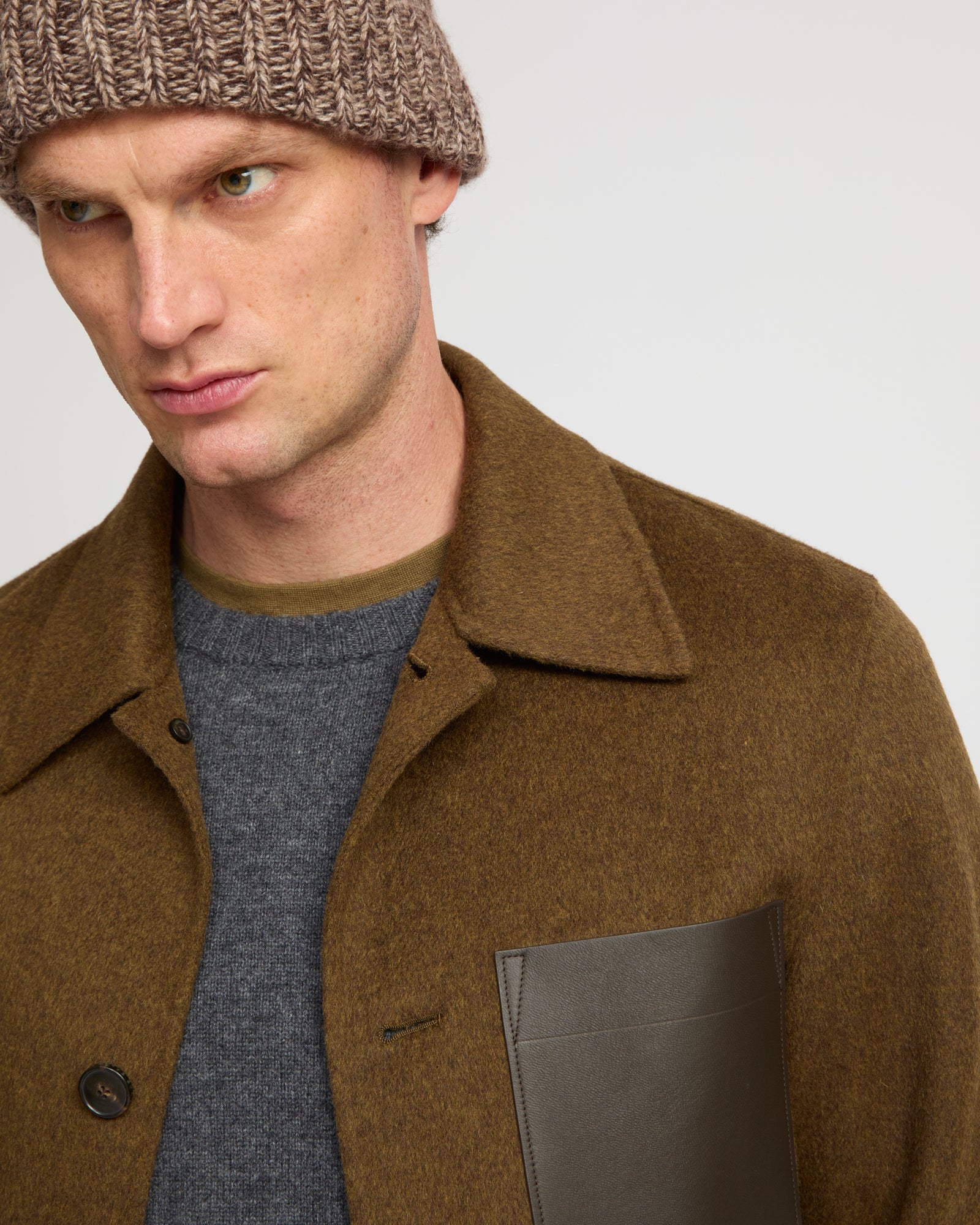 Veste workwear en tissu double-face laine-cachemire - Image 3